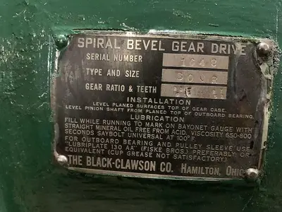 USED BLACK CLAWSON BEVEL GEAR