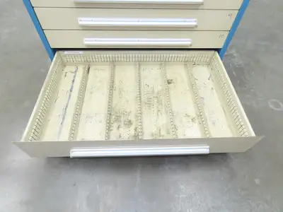 Nu-Era Modular Tool Storage Cabinet 11 Drawer 45x28x61" Stanley Vidmar Blue