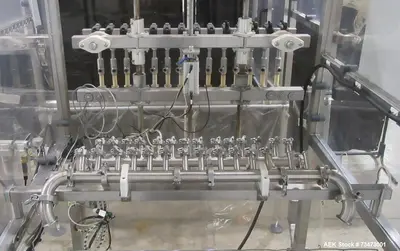 Used Inline Filling Systems 14-Head Automatic Inline Pressure Filler