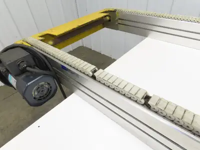 NKE CSB89A-PS-500-1740-180-90W-3 Plastic Chain Conveyor 2-Row 220V 3PH 20"x74"