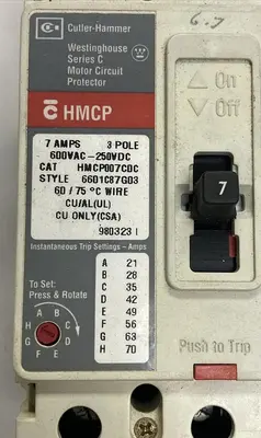 Used CUTLER-HAMMER HMCP007CDC Miscellaneous Equipment (Electrical & Power) Ohio US | Surplus Asset Holdings #1240374