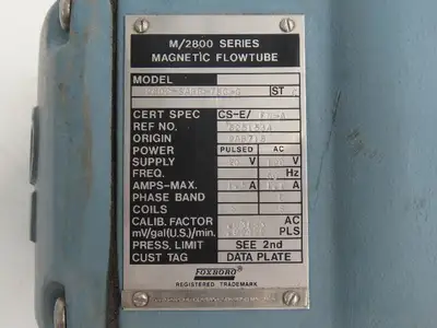 Foxboro 2802-SABB-TSG-G Magnetic Flow Meter 2" Flow Tube 250psi 2800 Series