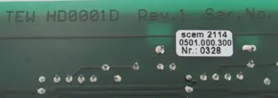 USED STRIKO TEW HD0001D MODULE REV. 1 TEWHD0001D