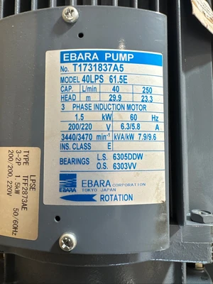 USED Ebara 40LPS 61.5E