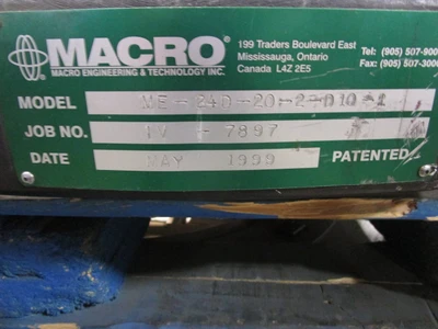 1999 MACRO ENGINEERING ME 24D 20 2 D10 1 Air Rings, Dual Lip
SIZE 20" - 24.99""" | Mark One Machinery (3)