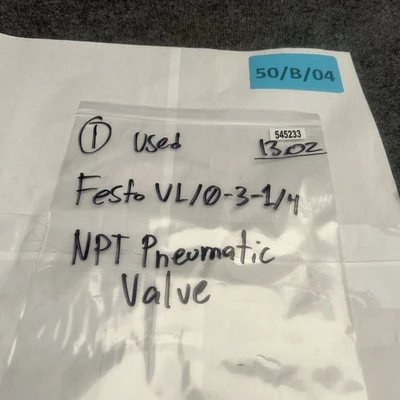 Used Festo VL/03-1/4 Valves/Fittings California US | Davliegogo LLC #1712956