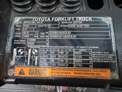Used 2020 TOYOTA 8FGC35U-BCS Liquid Propane Forklifts Texas US | 4K Lift Co #1503975