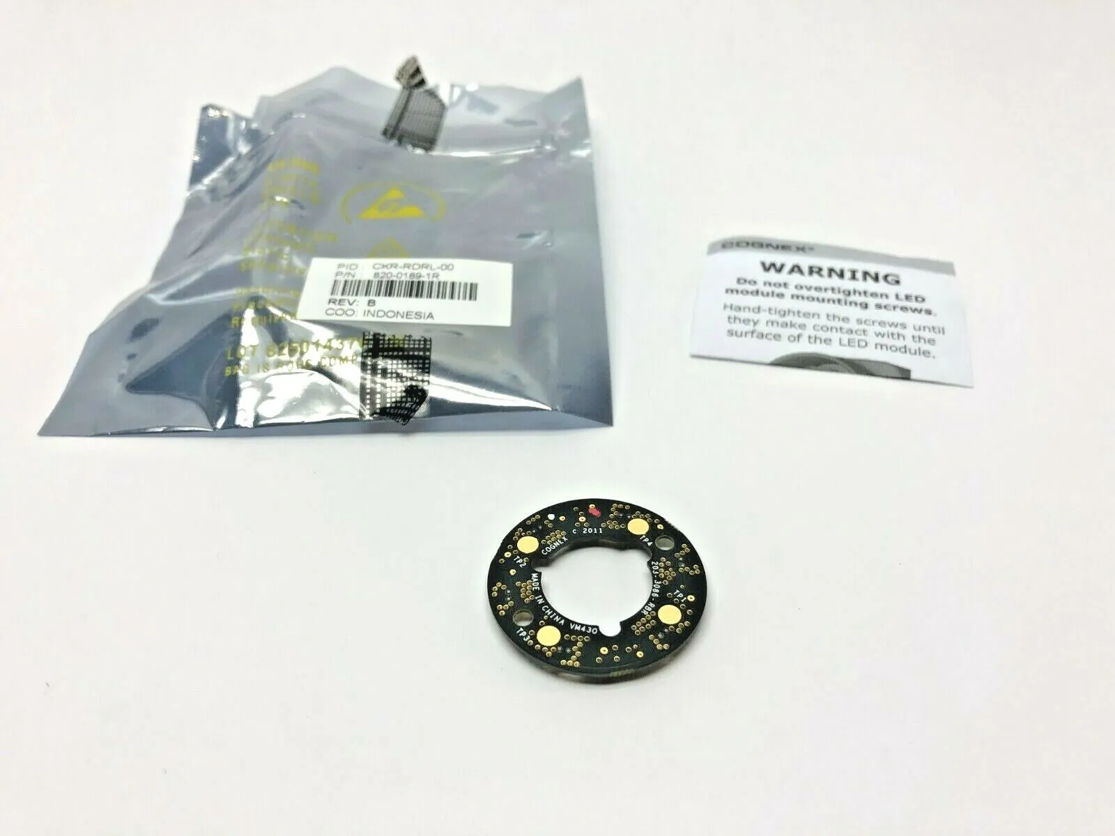 CKR-RDRL-00 | Cognex , 820-0189-1R Red Ring Light for Checker Camera, 203-3086-RBR - New Other