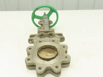 Tyco Rovalve S17D04-MH-X 4" Stainless Knife Gate Valve Rising Stem 150 PSI