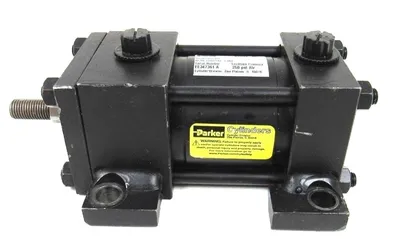 USED PARKER 02.00-C2AU14A-1.000 HYDRAULIC CYLINDER 0200C2AU14A1000 SER 2A