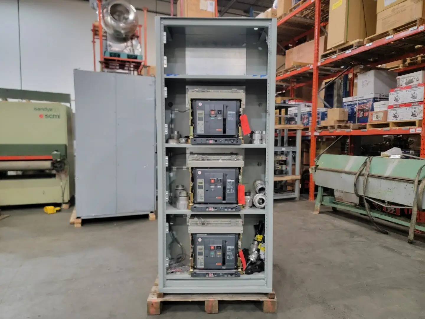Masterpact Low-Voltage Switchgear Section w/ 3 x NW12H1 Air Circuit Breakers - Metal-Enclosed - NEMA 1 - 600V