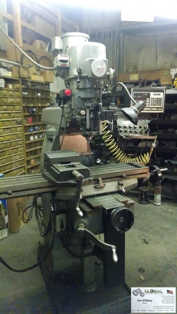 Sharpe LMV 42"Table 3Hp 220/440 Volt 3Ph Milling Machine W/Proto Trak D.R.O