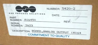 NEW NOVATEC A16450 REV. D ANALOG OUTPUT BOARD