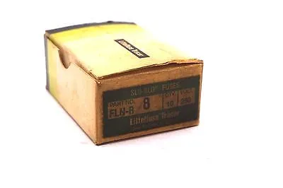 10 NEW LITTELFUSE-FUSETRON FLN-R-8 FUSES FLNR8