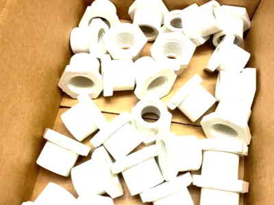New | in-Stock Ipex Xirtec PVC Reducer Bushing 3/4" x 1/2" White Plumbing Equipment Michigan US | Maverick Industrial Sales #1495986