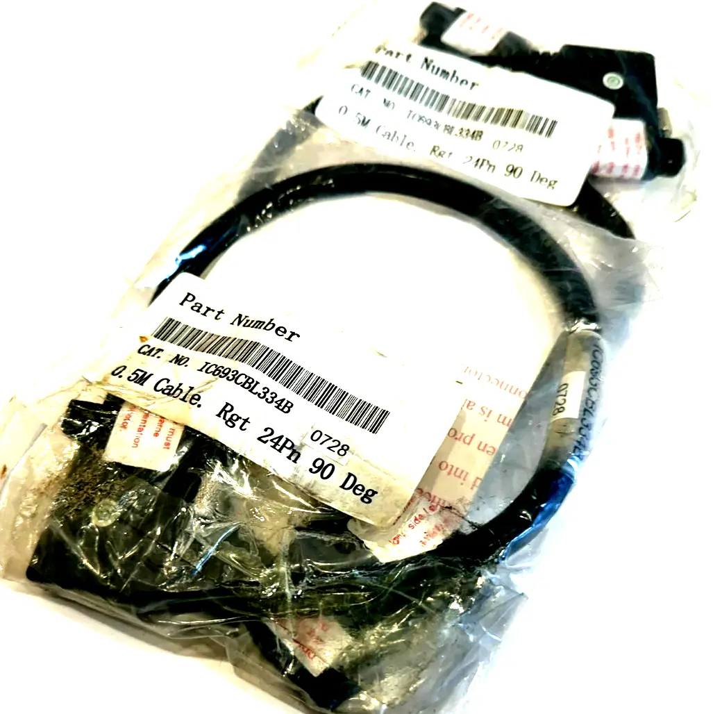 NEW LOT OF 2 GE FANUC IC693CBL334B 0.5M CABLE 24PN 90DEG