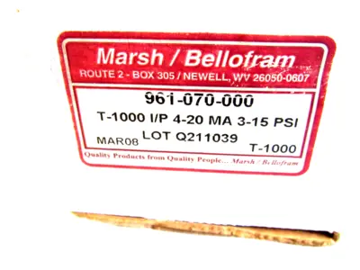 NEW MARSH/BELLOFRAM 961-070-000 PRESSURE TRANSDUCER 961070000
