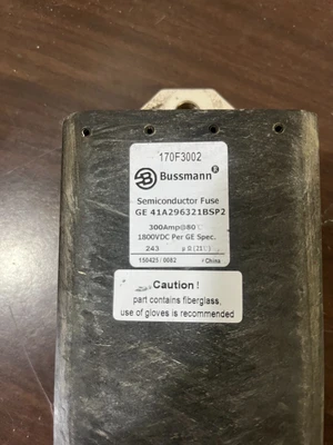 Bussman Semiconductor fuse GE 41a296321bsp2 300 amp 1800VDC