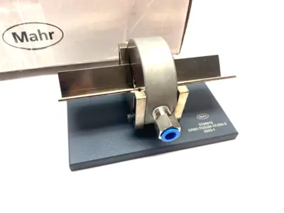 New | in-Stock MAHR DIMENSIONAIR AIR RING GAUGE 2-JET W/ GUIDE CHUTES & BASE PLATE Air Gages Michigan US | Maverick Industrial Sales #1123053