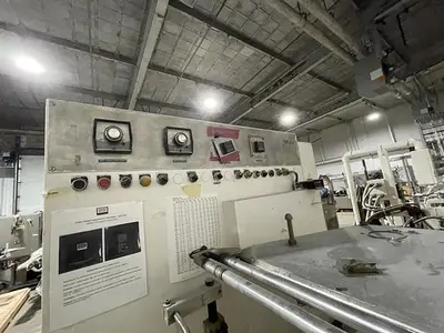 Bartelt model IM7 Pouch Packager with AMS Auger Filler and  liquid filler