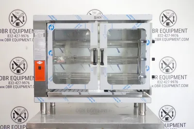 NEW EMPERO 3 ROLLER VERTICAL NATURAL GAS ROTISSERIE MODEL EMP.3EG-USA (CAPACITY OF 18 CHICKENS)