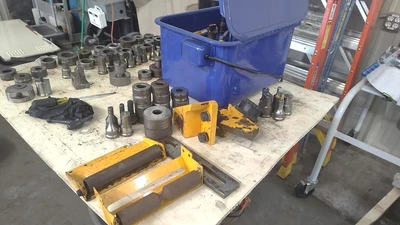 Used 2012 GEKA HYDRACROP 110 AD IRON WORKER Angle Punches North Carolina US | Legacy CNC Machinery, LLC #443267