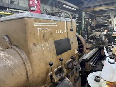 40/104" X 192/312" AXELSON SLIDING GAP ENGINE LATHE. STOCK #0888825