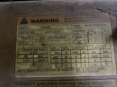 USED CAT FGC40K