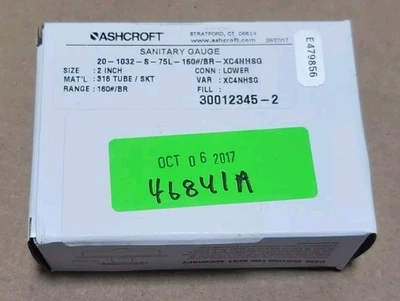 NEW Ashcroft 20-1032-S-75L-160#