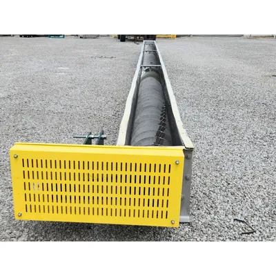 Used 14" Dia. X 48' L Stainless Steel Industrial Screw Auger Conveyor