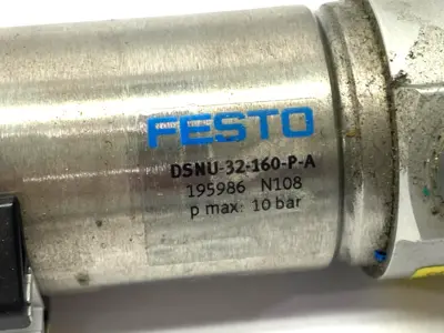 Used Festo Pneumatic Cylinder 32mm Bore 160mm Stroke 195986 Pneumatic Cylinders Michigan US | Maverick Industrial Sales #1391515