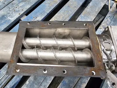 🔴 Heading to Auction May 27 - Used Screw Conveyor, 4'' Diameter X 32'' Long, Twin Shaft