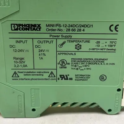 Used PHOENIX CONTACT MINI-PS-12-24DC/24DC/1 Miscellaneous Equipment (Electrical & Power) | Surplus Asset Holdings #1195067