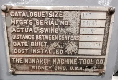 Used MONARCH 60 Engine Lathes Kentucky US | Aucto #565239
