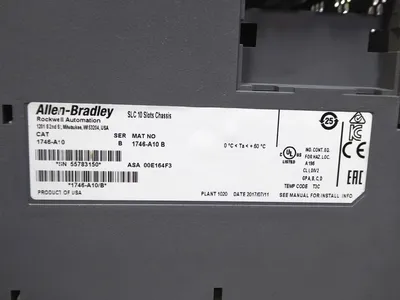 Allen Bradley 1746-A10/B SLC 500 Slot Rack Chassis Used