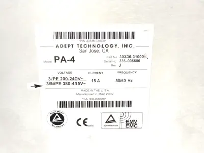 Used Adept PA-4, MV-4, 30336-31000 Rev. J, EJI AWCII AVI Servo Drives Michigan US | Maverick Industrial Sales #1489818