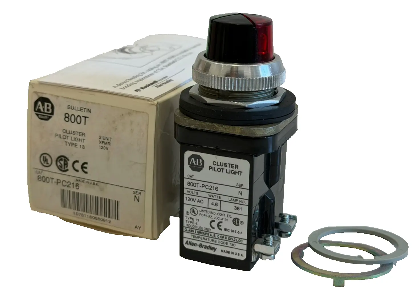 ALLEN BRADLEY 800T-PC216 CLUSTER PILOT LIGHT SER.N 800TPC216 NEW, SURPLUS