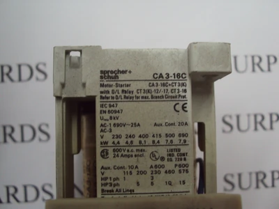 USED Sprecher + Schuh CA3-16C