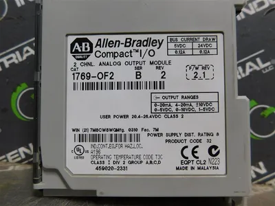 Allen-Bradley 1769-OF2 Compact I/O 2 Chnl. Analog Output Module Ser B Rev 2 Used