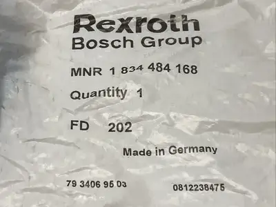 1834484168 | Bosch Rexroth  Single Ended Cordset Female M8 3-Pin - New