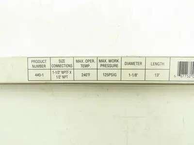 Taco No 440 Tank Drainer 1/2" NPT 13" Length Lot of 3