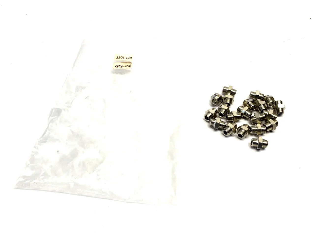 2501 1/8 | Camozzi  Metric-BSP Nipple 1/8" x 1/8" 13 MM Wrench Size LOT OF 20 - New Other