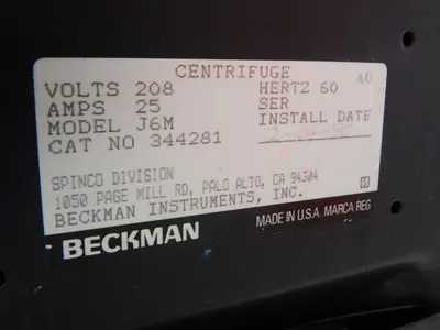 Used BECKMAN J-6M Centrifuges Texas US | Aucto #1307259