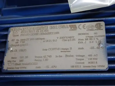 Sew-eurodrive 7.5 Hp Gear Motor