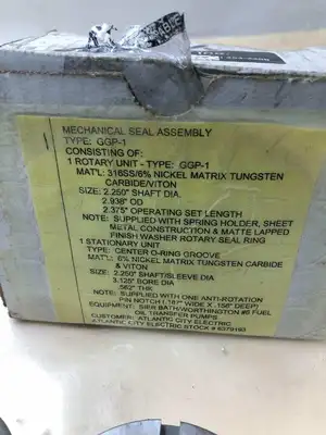 Type GGP-1 2.250″ 316SS Mechanical Seal Assembly Ni/W/Carbide/Viton -NIB