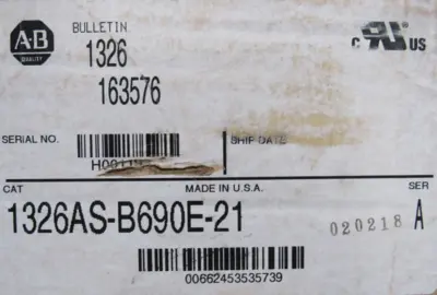 ALLEN BRADLEY 1326AS-B690E-21 SERVO MOTOR 163576 1326ASB690E21 (NEW SURPLUS)