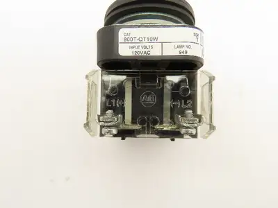 Allen Bradley 800T-QT10W Illuminated Clear Lens Pushbutton 30mm