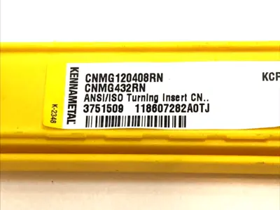 USED KENNAMETAL KENLOC™ CNMG INSERT NEGATIVE RN CNMG120408RN