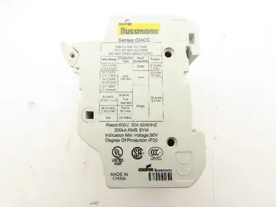 Cooper Bussmann CHCC Class CC Fuse Holder 30A 3 Pole 600V Lot of 4