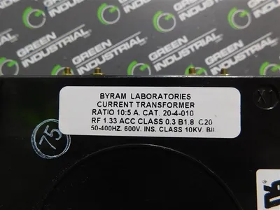 Byram Laboratories 20-4-010 Current Transformer 10:5A RF 1.33 ACC Class 0.3 Used